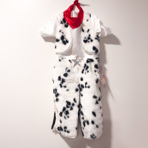 Other - 18m cowgirl/cowboy halloween costume cow print and fringe
